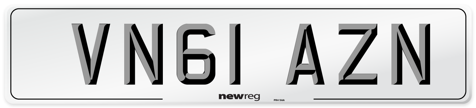 VN61 AZN Number Plate from New Reg